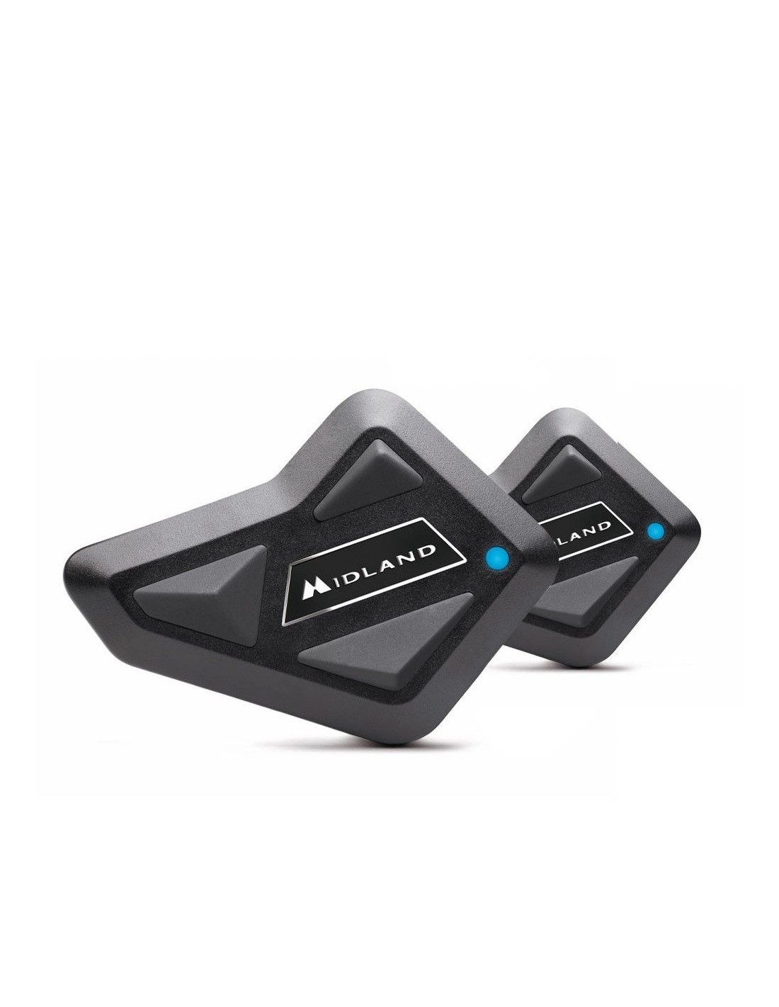 Intercomunicador para moto Midland Twin, puede conectar hasta tres aparatos.