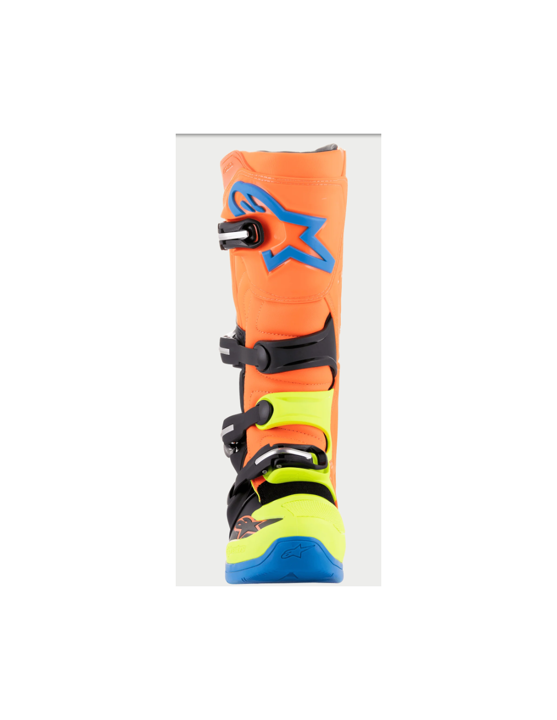 BOTA ALPINESTARS TECH-5 NEGRA NARANJA FLUOR AZUL