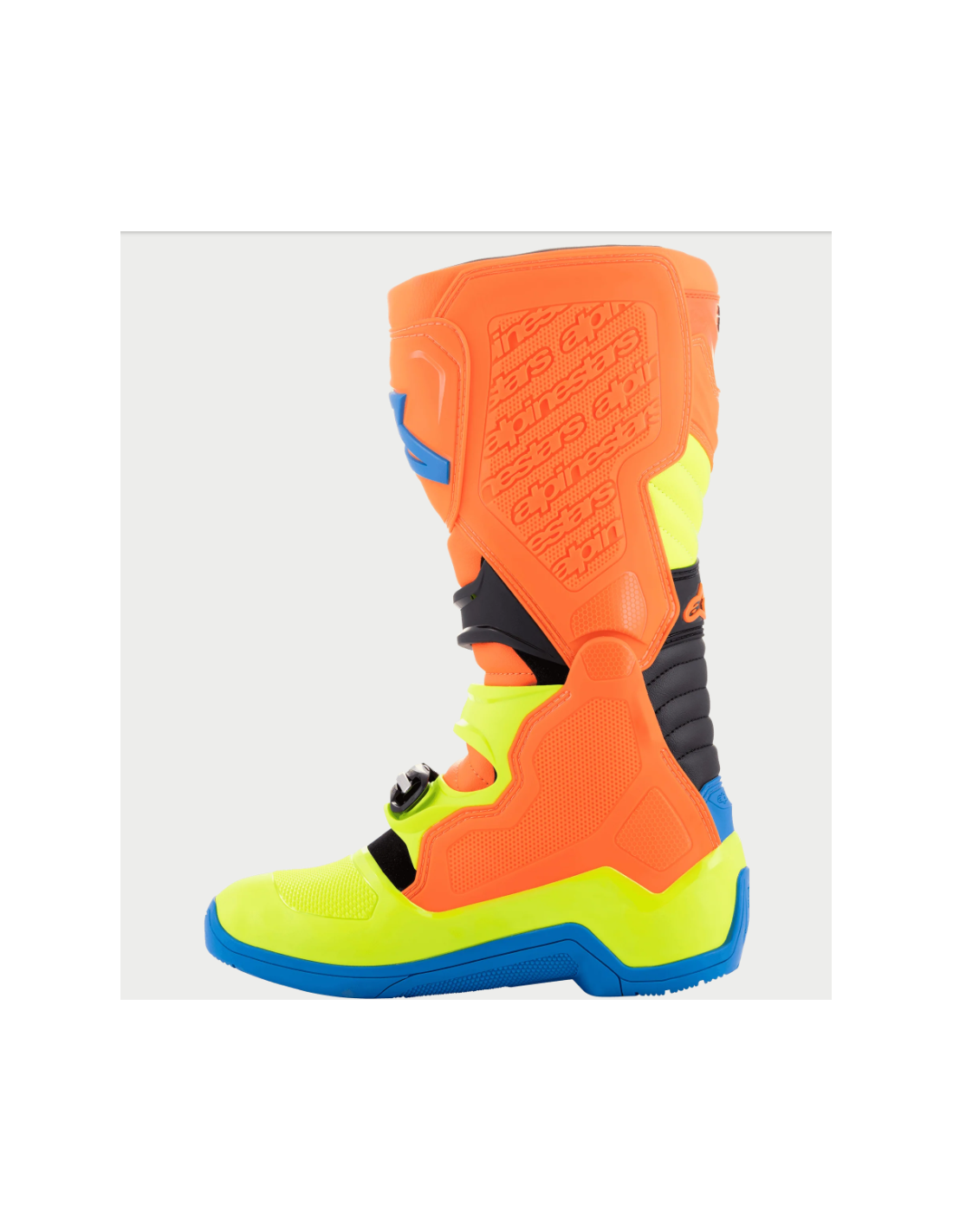 BOTA ALPINESTARS TECH-5 NEGRA NARANJA FLUOR AZUL