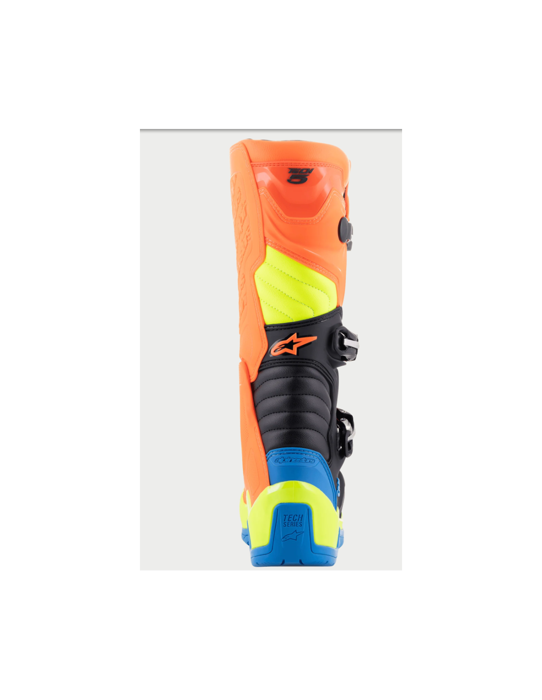 BOTA ALPINESTARS TECH-5 NEGRA NARANJA FLUOR AZUL