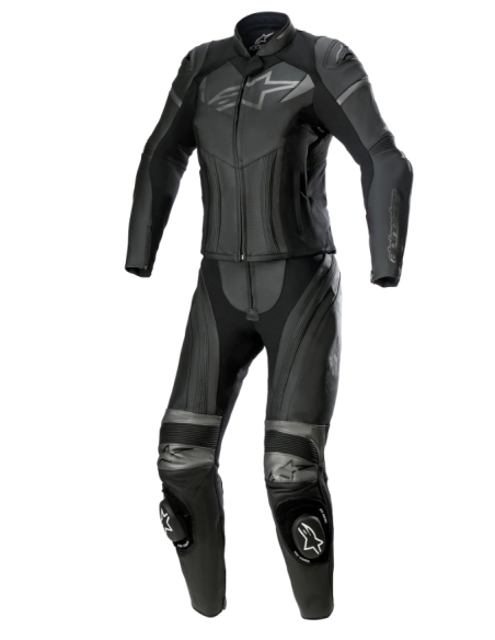 MONO ALPINESTARS GP PLUS  LADY 2 PIEZAS BLACK METALLIC GRAY