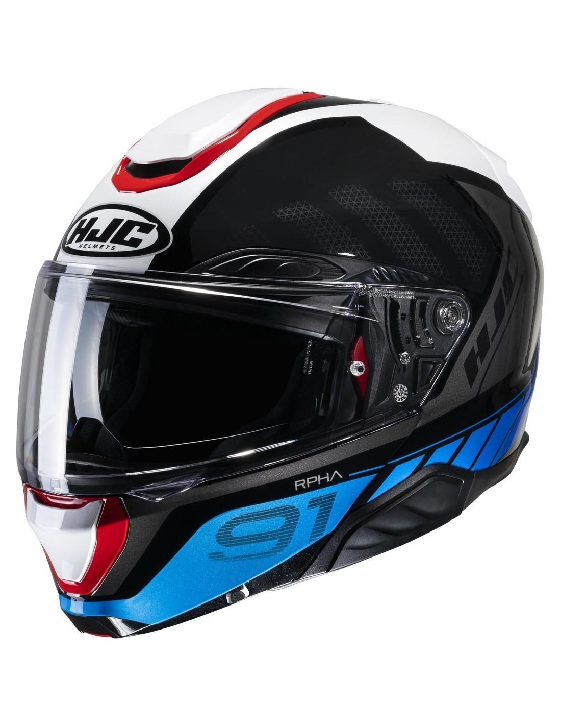 CASCO HJC RPHA 91 RAFINO MC21  NEGRO/BLANCO/AZUL