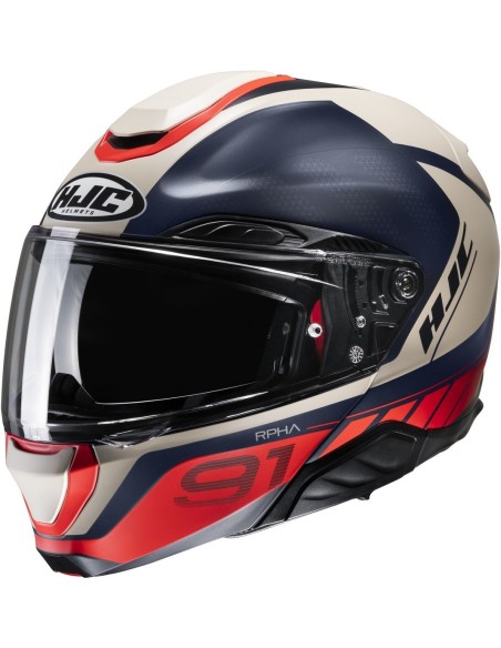 CASCO HJC RPHA 91 RAFINO MC1SF AZUL/ ROJO