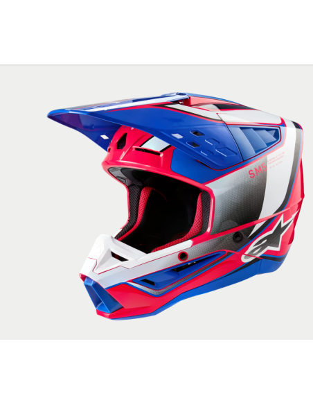 Casco Alpinestars S-M5 SAIL  Blanco Diva Rosa Esmalte Azul