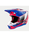 Casco Alpinestars S-M5 SAIL  Blanco Diva Rosa Esmalte Azul