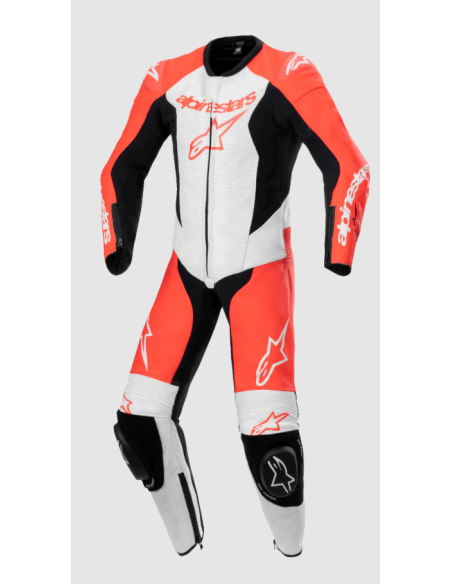 MONO NIÑO ALPINESTARS GP PLUS V2 1 PIEZA ROJO FLUOR/BLANCO