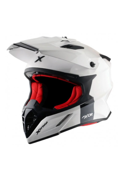 CASCO SHIRO X-CROSS BLANCO BRILLO