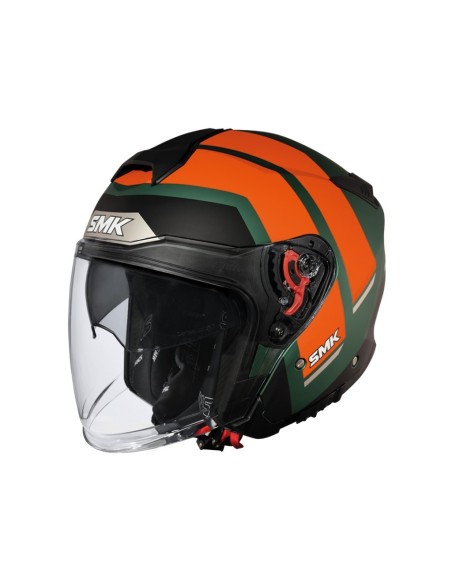 CASCO SMK GTJ ROVER NARANJA VERDE MATE