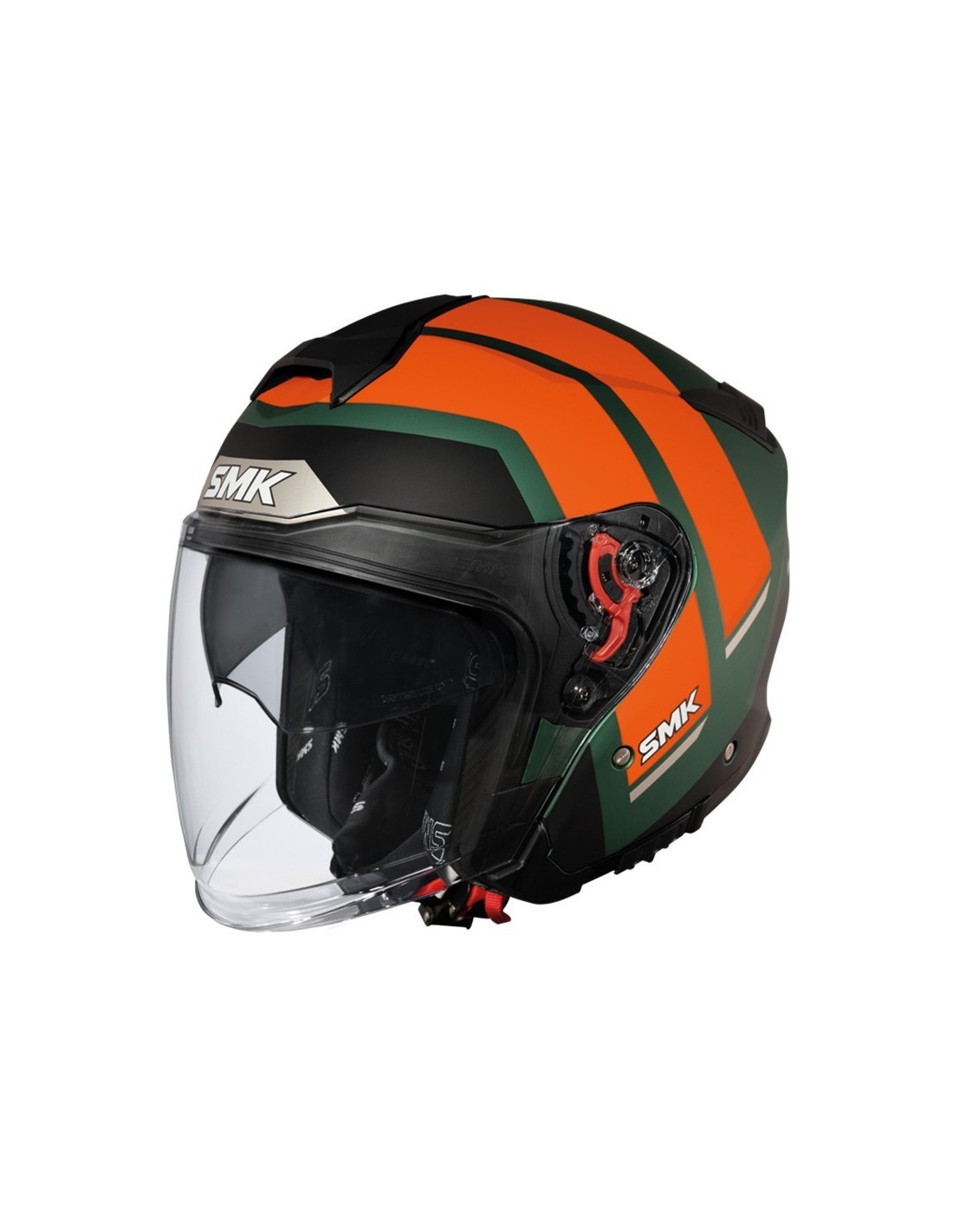 CASCO SMK GTJ ROVER NARANJA VERDE MATE