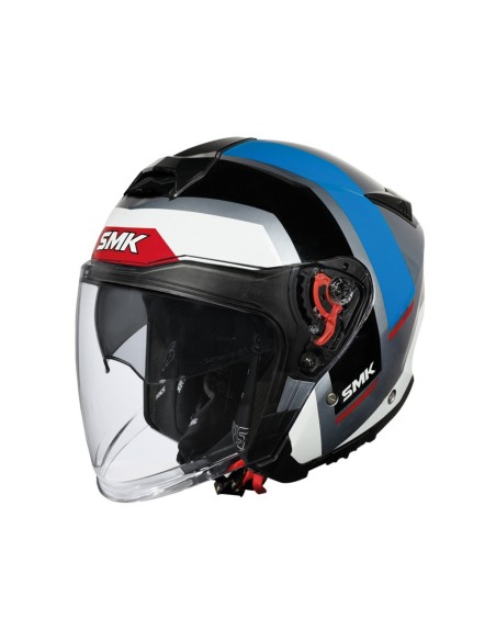 CASCO SMK GTJ ROVER AZUL ROJO BLANCO