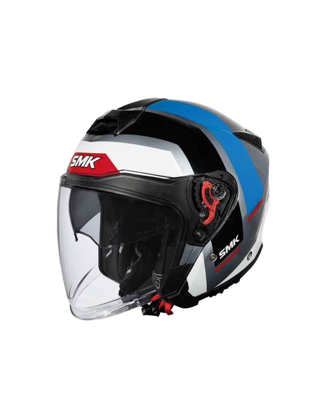 CASCO SMK GTJ ROVER AZUL ROJO BLANCO