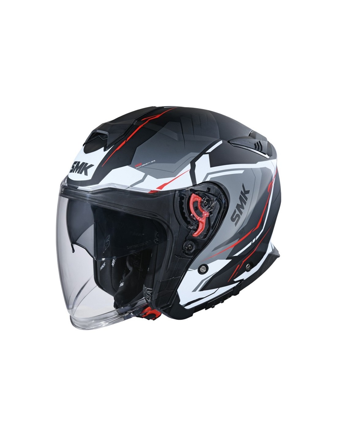 CASCO SMK GTJ ESCAPE ROJO GRIS MATE