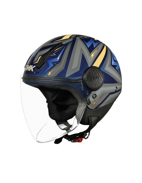 CASCO SMK LAMINAR AZUL BRILLO