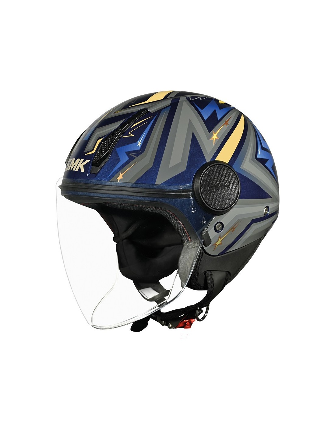 CASCO SMK LAMINAR AZUL BRILLO
