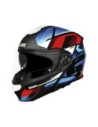 CASCO SMK MODULAR GULLWING AZUL ROJO BRILLO