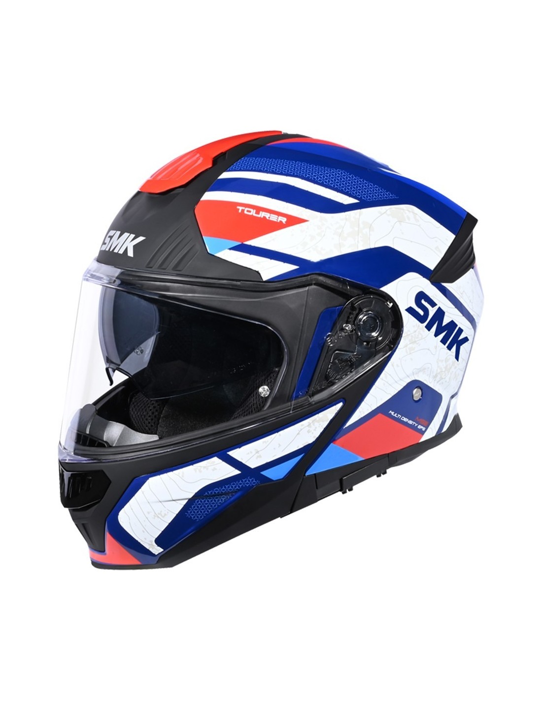 CASCO SMK MODULAR GULLWING NAVIGATOR AZUL ROJO BLANCO MATTE
