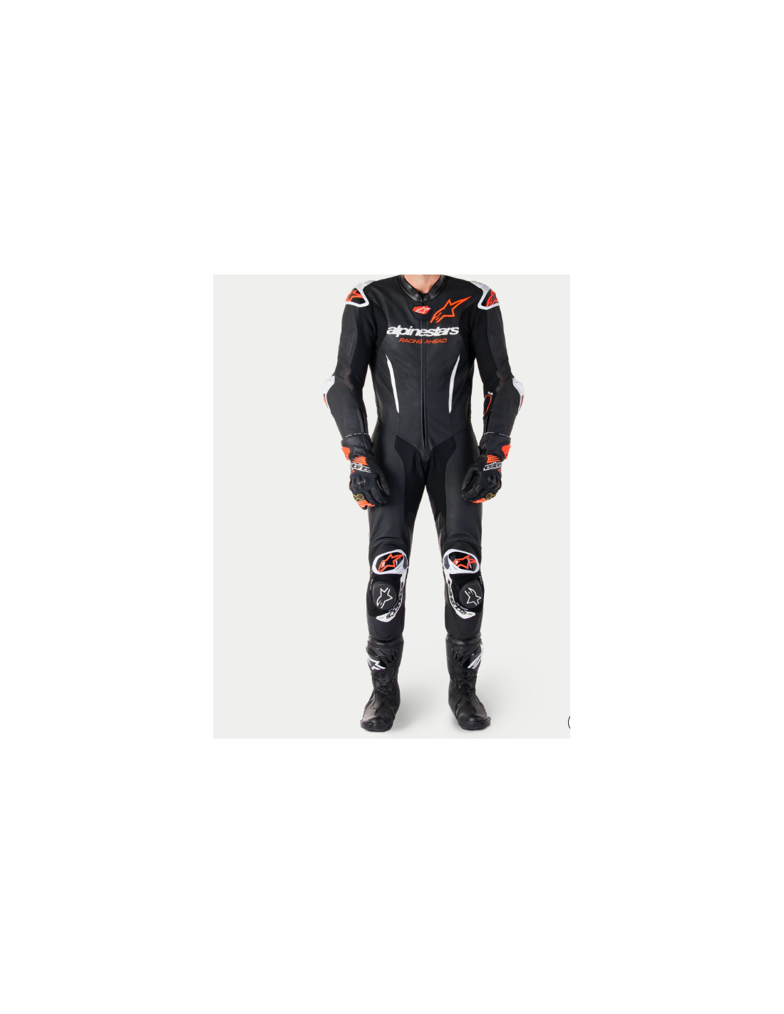 MONO ALPINESTARS  GP-7R NEGRO BLANCO ROJO FLUOR