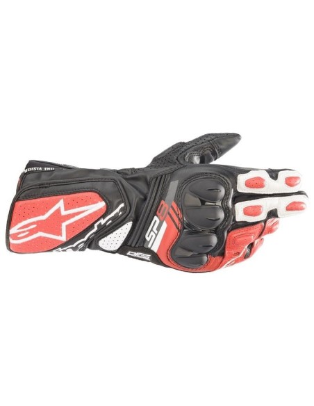 MOTOEQUIPACION | GUANTES ALPINESTARS SP8 V3 NEGROS / ROJOS