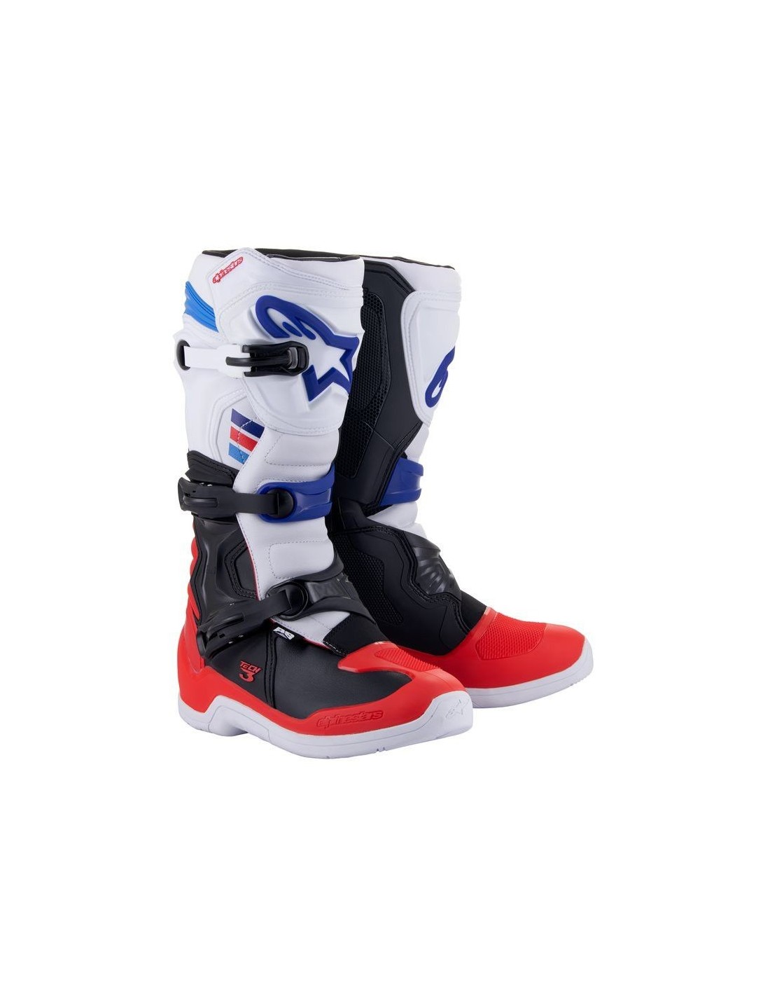 BOTA ALPINESTARS TECH-3 AZUL BLANCO ROJO